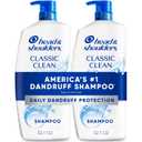 Head & Shoulders Anti-Dandruff Shampoo with 1% Pyrithione Zinc, Classic Clean Shampoo Twin Pack, Daily Use, Flake Control, Scalp Care, Color-Safe, Deep Clean, 32.1 fl oz Each