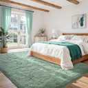 5x7 Rug Sage Green Area Rugs for Living Room,Plush Soft Grass Fluffy Nursery Bedroom Carpet for Kids Teens Home Decor Aesthetic