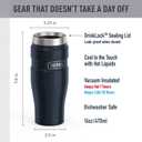 THERMOS Stainless King Vacuum-Insulated Stainless Steel Tumbler - 16oz, Midnight Blue - Insulated Coffee Tumbler for Hot & Cold Drinks - Leak-Proof & Sweat-Proof for Commuting & Traveling