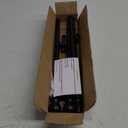 Curtain Rods for windows 32-62 inch, 5/8 inch Decorative Matte Black Splicing Heavy Duty Metal Curtain Rod set with Brackets