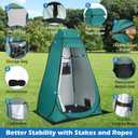 Pop Up Tent for Hiking, Fishing, Privacy Tent, Porta-Potty
Outdoor Privacy Bathroom with Rain Shelter & Windows, Pop Up Changing Tent -Portable Carrying Bag,47.2" x 47.2" x 74.8"