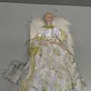 Christmas Tree Topper, 12" Angel Treetop with Lights and Remote Control Timer, Christmas Tree Decoration for Holiday Ornament and Home Decor, Gold