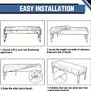 Gdmhy Dining Bench Seat Cover,Washable Durable Bench Slipcover, Stretch Floral Printed Seat Cushion Cover,Protector Ottoman Bench Cover for Bedroom, Kitchen, Hotel, Banquet (Flower-E)