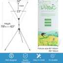 2 Pack X Frame Banner Stand Fits Any Banner Adjustable Size 23"X63" to 32"X78" with Portable Retractable Carrying Bag, Customize Stand for Trade Show Exhibition Market and Store Display,Silver