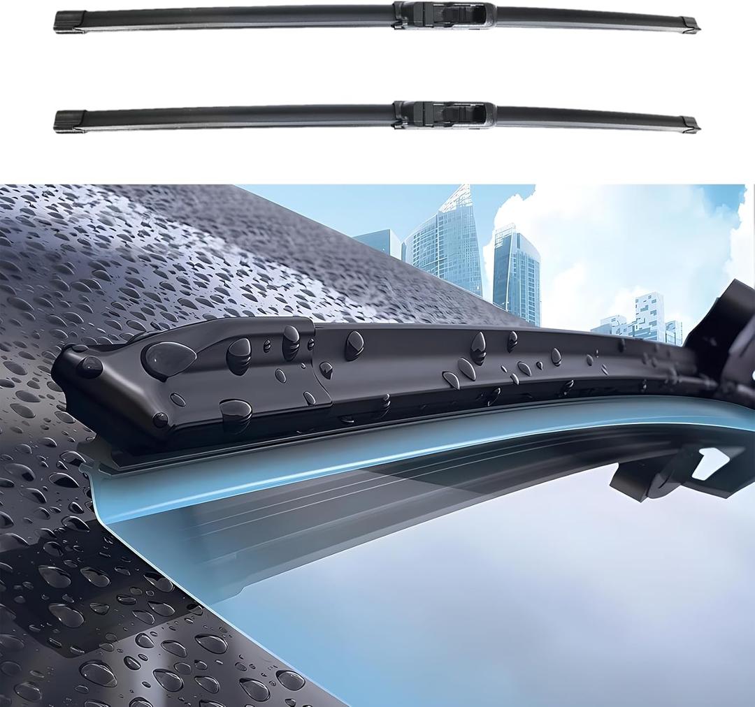 HEVLE Windshield Wiper Blades, Premium All-Season Windshield Wiper Blades, Wiper Blades Easy Install & Durable Stable Quiet Universal Car Accessories for Most Car