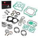 Piston & Ring Gasket Seal Rebuild Kit STD Compatible with EZGO Fuji Robin 295cc EH29C 4 Cycle Gas Golf Cart MCI Engine 1991-2008 OEM 26607-G01 26608-G01