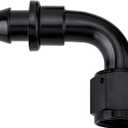 EVIL ENERGY 8AN 90 Degree Push Lock Hose Fitting End Black