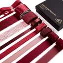 Vitalizart Luxury Red Ribbon 40 Yards, 9 Textures & Sizes Chiffon, Satin, Organza, Grosgrain Gift-Wrapping, Crafts, Wedding Bouquets, Christmas & Holiday Bows