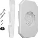 Vinyl Siding Mounting Blocks , Ease of Installation Built-in Electrical Box Outdoor Light Mounting Block, 8141DBL Siding Mounting Plate for 1/2 inch Lap Double and 4 inch Siding, White 1 Pack, Large