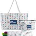 Empty Mahjong Bags Set for Tiles and Racks 24x13x4.7 Inch American Mahjong Carrying Bag Tote Tiles Bag Drawstring Protective Sleeve for Rack Pusher Party Travel, Case Only(Modern)