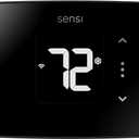Sensi Lite Smart Thermostat, Programmable, WiFi, Easy DIY, Works With Alexa, ENERGY STAR Certified, ST25, Most Systems C-Wire Not Required, C-Wire needed with Heat/Cool Only & Heat Pump System – Black