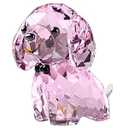DOJOZ Crystal Puppy Cute Dog Lovely Desktop Statue Small Ornaments Home Decoration (Pink)