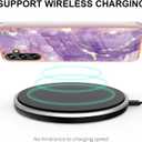 Slim Case for Samsung Galaxy A13 5G, Shiny IMD Marble Pattern Fashion Case for Girls,Camera Lens and Screen Protection Cover for Galaxy A13 5G,YBDD Purple