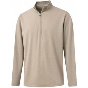 M MAELREG Quarter Zip Pullover Men Mock Neck Long Sleeve Performance Golf Athletic Pullover Half Zip Mens Sweatshirt, 2XL