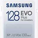 SAMSUNG EVO Plus Full Size 128 GB SDXC Card 130MB/s Full HD & 4K UHD, UHS-I, U3, V30 (MB-SC128K/AM)