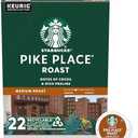 Starbucks K-Cup Coffee Pods, Pike Place Roast, 22 Count | 100% Arabica K-Cup pods for Keurig brewers; Pike Place Roast medium roast; 1 box, 22 pods Exp. 03/08/2027