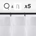 LIMON HOME White Linen Kitchen Curtains 36 inch Length Pinch Pleat Cafe Curtains 1 Panels