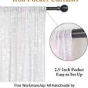 ShinyBeauty Sequin Backdrop 5FTx7FT Iridescent White - Photo Booth, Wedding, Baby Shower, Grad Party, Birthday