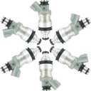 X AUTOHAUX 6 Pcs 23250-62030 Fuel Injector Nozzle Fit for Toyota T100 3.4L Tacoma 4Runner Tacoma 3.4L for Lexus ES300 Camry 3.0L 23209-62030 842-12183 FJ180