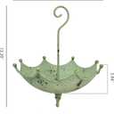 Vintage Metal Umbrella Hanging Planter Rustic Distressed Plant Holder Farmhouse Flower Pot for Indoor Outdoor Garden, Patio, Porch & Window Sill Decor (Umbrella)