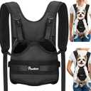 Pawaboo Pet Dog Front Carrier Backpacks, Legs Out Pet Carrier Backpack for Dogs, Adjustable Dog Chest Carriers Purse for Small Medium Dogs Hands Free for Travel Hiking Cycling Camping, M, Black