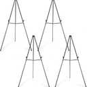 Falling in Art 70" Adjustable Aluminum Display Easel Stand 4 Pack, Versatile Presentations Tripod Easel Stand, Lightweight and Sturdy for Art Shows, Exhibitions, and Studios, Holds 20 lbs