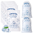 Ice Bags 10 lb with Drawstring, 50 Count Ice Bags for Ice Machine, Heavy-Duty Reusable Ice Cube Bag, Portable Storage and Freezer Keeper