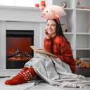 4 Pcs Halloween Women Costume Accessories with Hot Pink Headband Pig Star Earrings White Socks for Cosplay