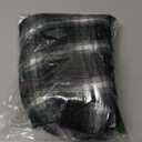 CHYRII Womens Button Down Flannel Shirts Long Sleeve Plaid Shackets Business Casual Blouse Top (X-Large, Black)