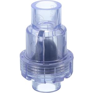 uxcell UPVC Check Valve, 20mm ID Single Union Check Valve Fit 1/2" OD Pipe DN15 Slip Swing No-return Valve for Backflow Prevention, Clear