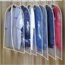 All Clear Garment Bags for Hanging Clothes,47" Dustproof Suit Bag for Closet Storage,Transparent Plastic Garment Clothes Protectors Suit Cover Bags with Zipper for Dress (5 Pack - 47'')