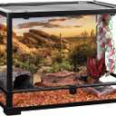 AWERT Reptile Habitat Background Blue Sky Oasis Cactus Sun and Desert Terrarium Background 72x24 inches Durable Polyester Background