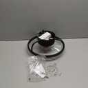 Ceiling Fans with Lights and Remote - Flush Mount Low Profile Ceiling Fans - 13 Bladeless Enclosed Ceiling Fans with Led Light and Stepless Dimming, Small Modern Ceiling Fan for Bedroom (Black-13"-7873)