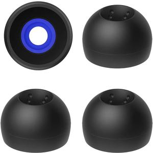 JVC EPFX10 Spiral Dot Earpieces  Set of (4) Ear Tips, Sizes Small Through Large, Fits Many JVC Models (Medium), Black