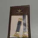 Wearlizer Leather Band Compatible with Apple Watch Bands Women 41mm 40mm 38mm 49mm 46mm 45mm 44mm 42mm, Fancy Dressy Strap for iWatch Series 11 10 9 8 7 6 5 4 3 SE/Ultra 3 2 1 (Black/Gold)