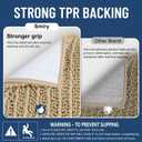 Smiry Bathroom Rugs Mat 36x24, Extra Soft Absorbent Chenille Bath Rugs, Non Slip Rubber Backing Machine Washable Quick Dry Bath Mats for Bathroom Floor, Tub, Shower, Home Decor Accessories, Beige