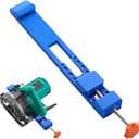 Adjustable Cutting Machine Base Guide, Electric Circular Saw Milling Positioning Clamp,Precision Wood Cutting Guide, for Precision Cuttings and Milling Tasks(COLOR:Blue)