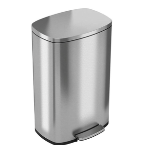 Stainless Steel Metal Strong Kitchen Office Garbage Waste Trash Bin