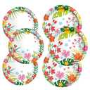 Gatherfun Tropical Luau Party Supplies Kit for 76 Count- Aloha Hawaiian Party Decorations with Disposable Paper Plates| BBQs & Summer party
