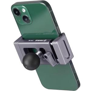 FANAUE Aluminum Motorcycle Phone Holder with 1" Ball Head Adapter Compatible with RAM mounts B Size Double Socket arm & Bike Handlebar Cell Phone Mount for 6-8.5" Smartphone