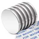 6 Pack Super Strong Neodymium Disc Magnets with Double-Sided Adhesive, Powerful Permanent Rare Earth Magnet Fridge, DIY, Building, Scientific, Craft, and Office Magnets, 1.26 inch D x 1/8 inch H