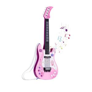 Kids Toddler Baby Childrens Electric Toy Guitar with Strap Ideal for 3 4 5 7 8 Year Old Boys Girls Gifts(Pink)