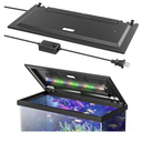 brand new in boxLED Aquarium Hood, Fish Tank Cover with Adjustable-Brightness Colored Light Tubes, Replaceable Full-Length Bulb, Fits 24-Inch Framed Aquariums, Black brand new in box brand new