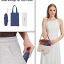 BAODINI Comapct Travle Small Mini Sun Blocking Umbrella with Case Lightweight with Aluminum Frame Pocket Size UV Protection Purse Umbrella for Women, Men & Kids