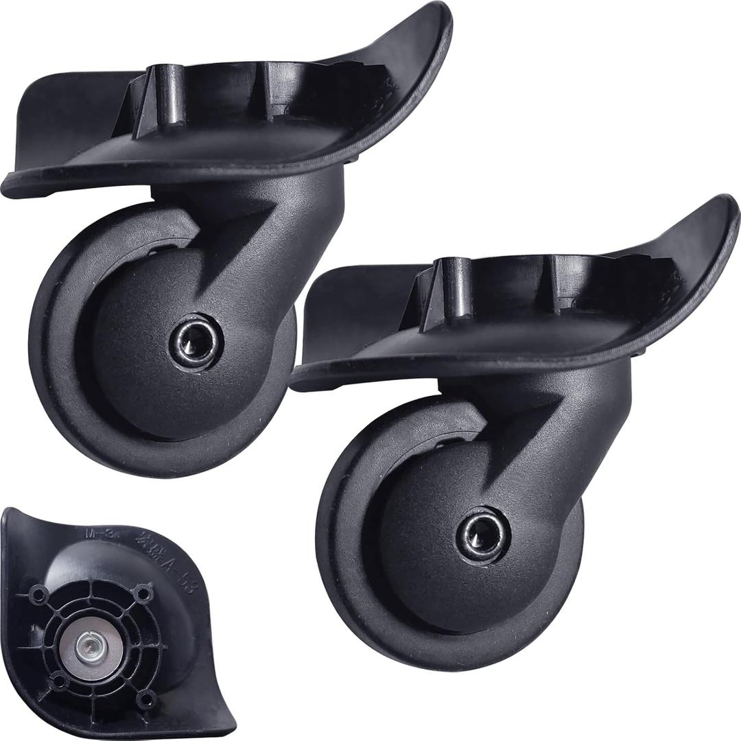Luggage Suitcase Replacement Wheels Luggage Replacement Wheels Wear-Resistant Mute Suitcase Rubber Swivel Caster Repair Kits 2 Pcs