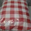 OutdoorLines Vinyl Fitted Picnic Table Cover with Bench Covers - Elastic Waterproof Camping Tablecloth for Picnic Table (Checkered Red 96x30 Inch, 3 Pcs)