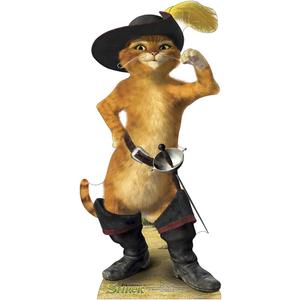 Puss in Boots Cardboard Cutout 36 x 17 in Freestanding Standee with Easel Back