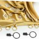 Cabilock 20pcs Detachable Curtain Hooks Stainless Steel Clip Rings for Easy Hanging Compatible with Various Rods and Tracks Anticorrosion Design for Living Room Bedroom and Bathroom