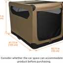 Amazon Basics Portable Folding Soft Dog Crate, Double Door, Collapsible Travel Kennel, Easy to Set Up, Sturdy, Secure, XL 42" x 31" x 31", Tan