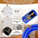10FT Rubber Washing Machine Hoses Burst Proof 2 Pack For Hot and Cold Water 3/4" NPT Connection Water Supply Lines by Cenipar Fit for ALL Washing Machine